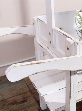 极速田园风格家居软装饰品木质手推车置物架阳台花架落地奶茶店铺