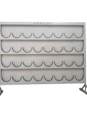 落地式安全帽架冷轧板不锈钢壁挂式帽架摆放架存放架工厂车间帽架