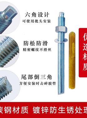 加长化学锚栓高强度化学螺栓膨胀锚固倒锥形化学螺栓12162024