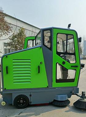 座驾式扫地车粉尘树叶电动清扫车全自动电动式扫路车四轮工业