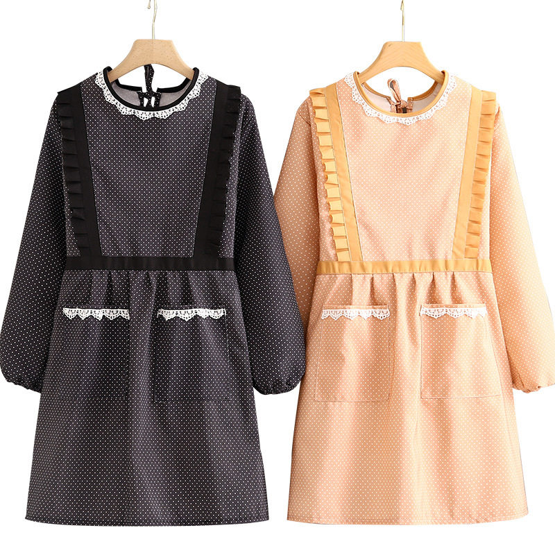 帆布罩衣女新款长袖围裙透气厨房家用做饭耐磨时尚洋气工作服大人,淘宝优惠券,粉丝福利购,淘宝优惠卷