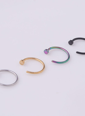 1pc/lot 6/8/10mm Punk Stainless Steel Fake Nose Ring C Clip