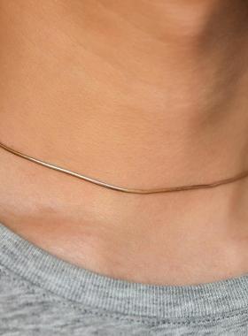 Width 1mm/2mm Flat Chain Gold/Steel/Black/Rose Stainless Ste