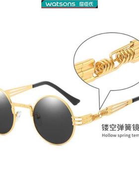 【真正的弹簧镜腿】2023爆款圆形太阳眼镜 造复古潮流!时尚风格