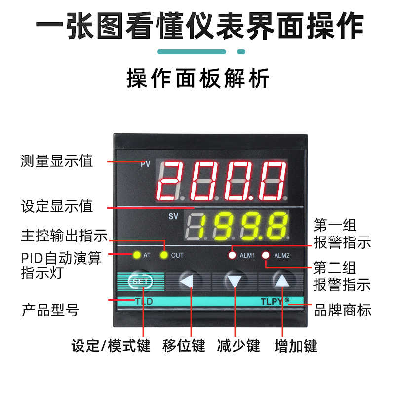 TLPY精灵智能温控器数显表220v全自动温度控制仪开关可调数字控温 - 图2