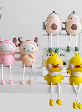 ins北欧客厅创意吊脚娃娃可爱家居玄关小摆件少女房间布置装饰品