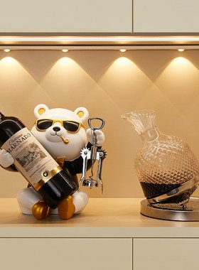 暴力熊高档客厅红酒架摆件酒柜装饰品轻奢家居电视柜餐边柜工艺品