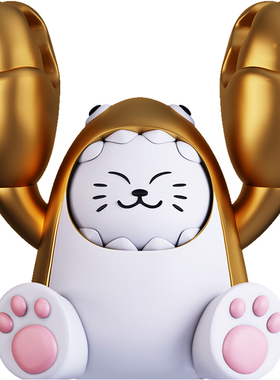 手中有钱招财猫小摆件可爱手机支架办公桌面装饰品送女生闺蜜礼物