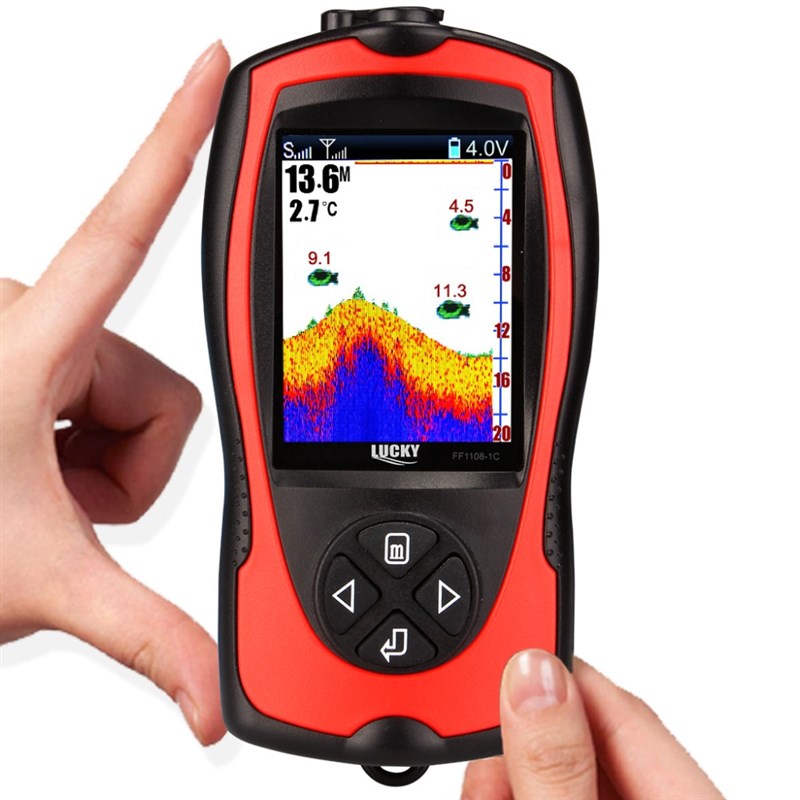 Lucky Sonar Fish Finder FF1108-1CWLA Rechargeable Wireless S - 图1