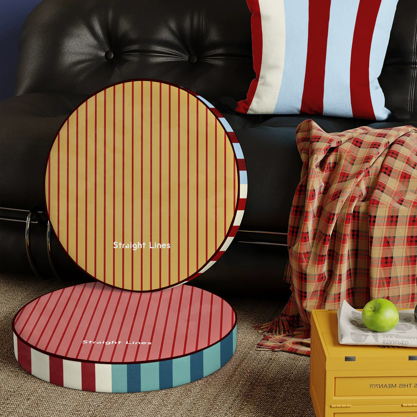 2026 new round futon cushion thickened soft cushion
