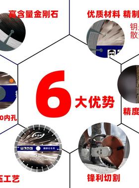 马路切割片350石材花岗岩混凝土400耐火砖鹅卵石500大锯片马路片