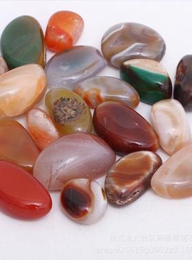五彩石玛瑙石鹅卵石园林石景观石装饰材料石铺路石五彩毛石
