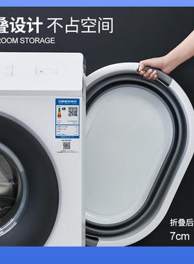 可折叠洗衣服盆子家用大号搓衣洗衣盆特大号塑料脸盆加厚耐用