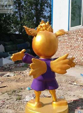 玻璃钢吉祥物雕塑制作园林景观大型卡通人物动物公仔商场门口摆件