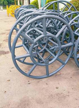 张力机放线盘卧式无扭钢丝绳盘防扭钢丝绳盘收放线架带刹车船型架