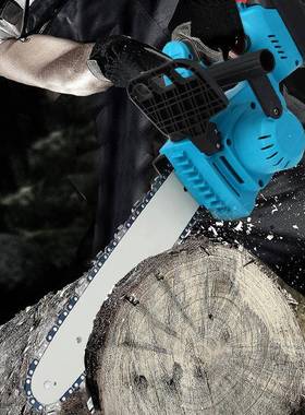 无线砍树机锂电锯充电式伐木锯大功率木工电链锯电动手电锯户外