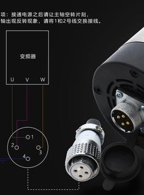 振宇/FQD1.5KW雕刻机主轴电机圆形风冷电主轴动力头雕刻机配件