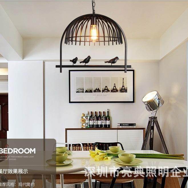 美式复古创意鸟笼餐厅灯铁艺个性灯具咖啡厅酒吧小鸟吊灯,淘宝优惠券,粉丝福利购,淘宝优惠卷