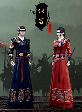 我是五竹工叔古代古风国潮马不面裙古装8179武侠客树五脂艺品情侣