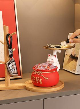贝美招财猫20231122摆件品家居客入户玄关钥匙收纳汉装厅饰开业乔