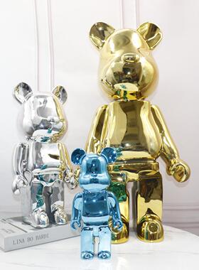 kaws暴力熊积木熊公仔卡通门店潮牌homedeco装饰品桌面雕塑摆件