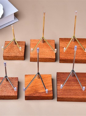 速发矿石奇石底托实木件示台和田玉翡翠原石把玩展摆件金属支架首