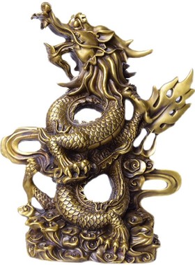 速发铜龙飞龙在天龙凤装祥摆件招财办公室呈饰家居装饰摆设工艺品