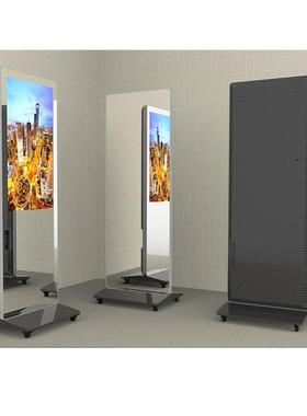 55寸立式镜子液晶广告机43/49寸寸试衣镜智能健身瑜伽镜