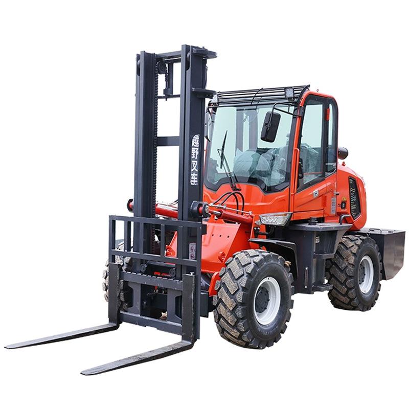 四驱越野叉车多功能3吨5吨6吨内燃柴油液压搬运车一体式工地叉车 - 图3