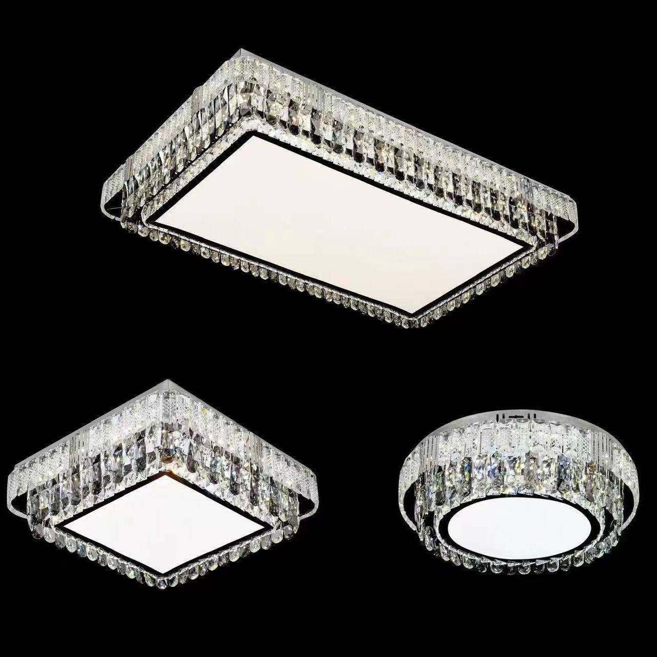 2023新款led吸顶圆形客厅灯三层水晶灯卧室房间简约现代大气家用 - 图0