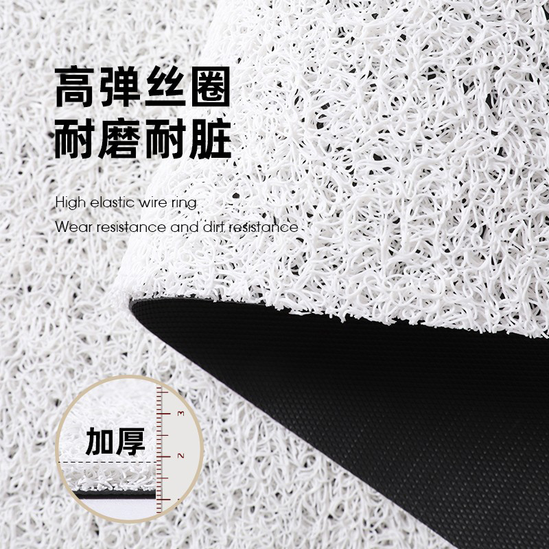 入户门地垫家用玄关大门口pvc丝圈门垫进门蹭土脚垫防滑地毯垫子 - 图3