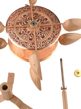 速发藏式风动风转转轮用藏筒家用纯铜风车转式店转转桶室外风铺摆