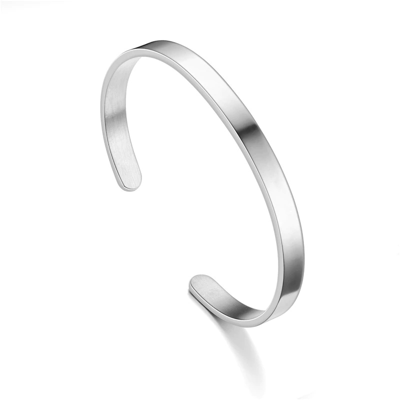 推荐Luxury Pulsera Hombre Fashion Stainless Steel Cuff Brace - 图1