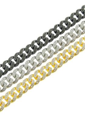 Hip-hop full diamond Cuban chain necklace personality street