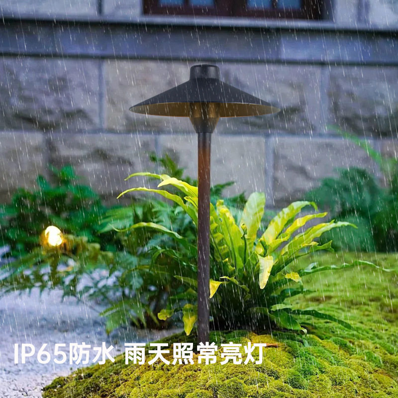 Outdoor Waterproof Mushroom LED Lawn Light Simple Umbrella Type Lawn Light Garden Villa B&B Ground Plug-in Garden Light