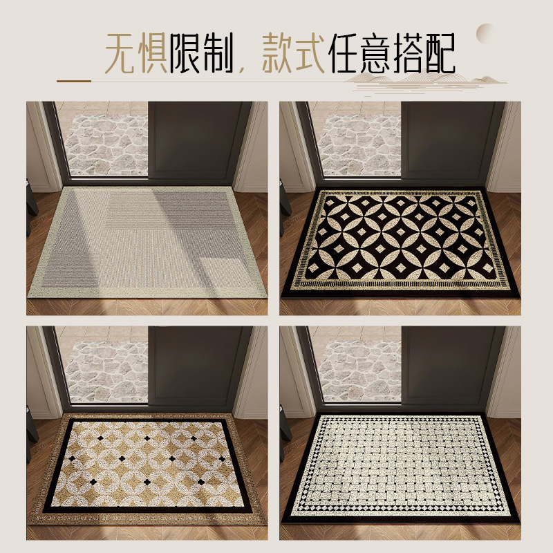丝圈入户门地垫门口进门蹭土地毯耐脏简约防滑门垫过道玄关脚垫 - 图0