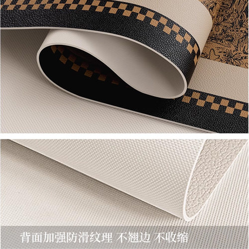 轻奢中式风梳妆台桌布防水防油免洗化妆台布pvc皮革美甲桌面垫子 - 图1