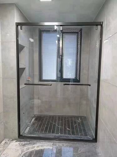 双移门整体淋浴房卫生间干湿分离隔断浴室玻璃门极窄浴屏 - 图2