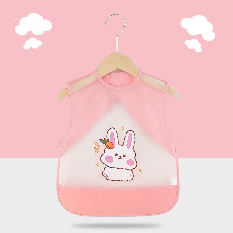 Baby smock, eating bib, summer transparent children's apron, child's reverse dressing, waterproof, anti-dirty, infant meal pocket