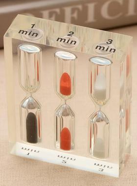 沙漏计时器1/2/3/4/5分钟 创意时间漏斗家居客厅装饰摆件生日礼物