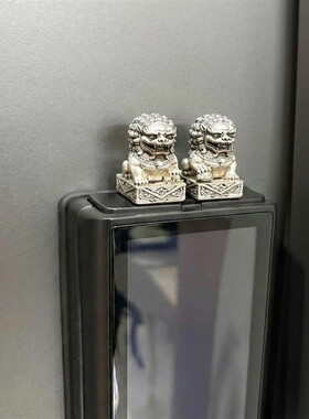 新年装饰布置2026马年春节过年门把手装饰门口石狮子小摆件工艺品