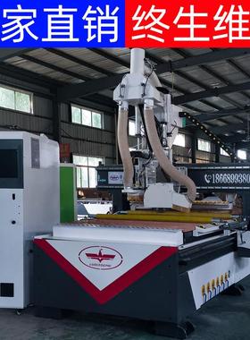 全自动1325实木电子开料锯高速双工位软硬包旋转锯开料机