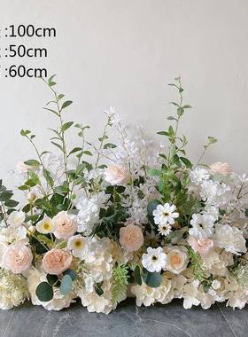 新款舞台路引花地排花中国风森系婚庆婚礼花布场T台长条花