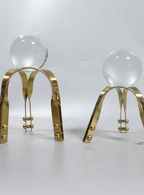 水晶球摆件客厅软装书柜办公室玻璃球北欧简约家居装饰品工艺品