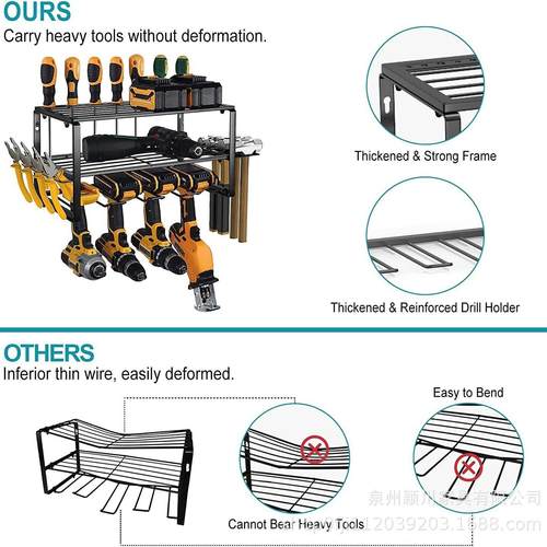 电钻收纳架壁挂式重型浮动电动钻头工具架现货 - 图2