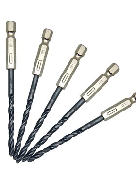 1/4电动螺丝刀手钻通用6.35mm外六角柄快批金属木材塑料麻花钻头