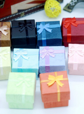 极速1PCS Fashion Ribbon Jewelry Box  Multi Colors Ring Earri