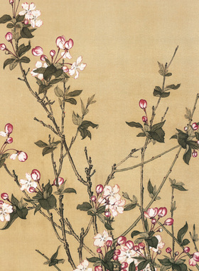 好货前程似锦挂画锦春图郎世宁画锦鸡工笔花鸟画入户新中式玄关装