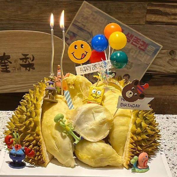 生日蛋糕摆件装饰榴莲dliy材料摆件插件小熊蜡烛网红烘焙配件全套,淘宝优惠券,粉丝福利购,淘宝优惠卷