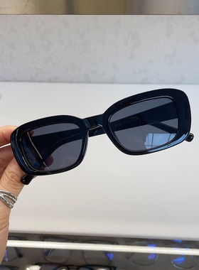 日本品质新款高清偏光镜时尚猫眼墨镜白色高级感复古圆脸小框太阳